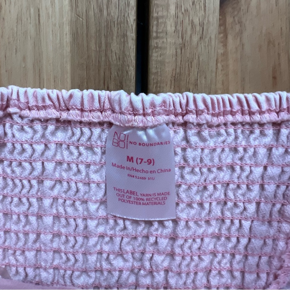 No Boundaries Pink Bustier Crop Top Women’s Size M (7-9) - Picture 3 of 5